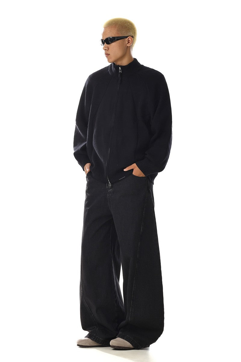 Loose Knit Cardigan Sweater