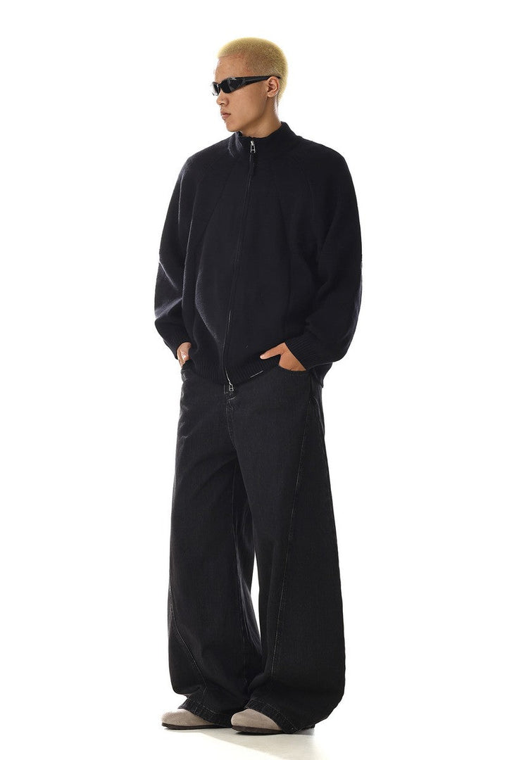 Loose Knit Cardigan Sweater