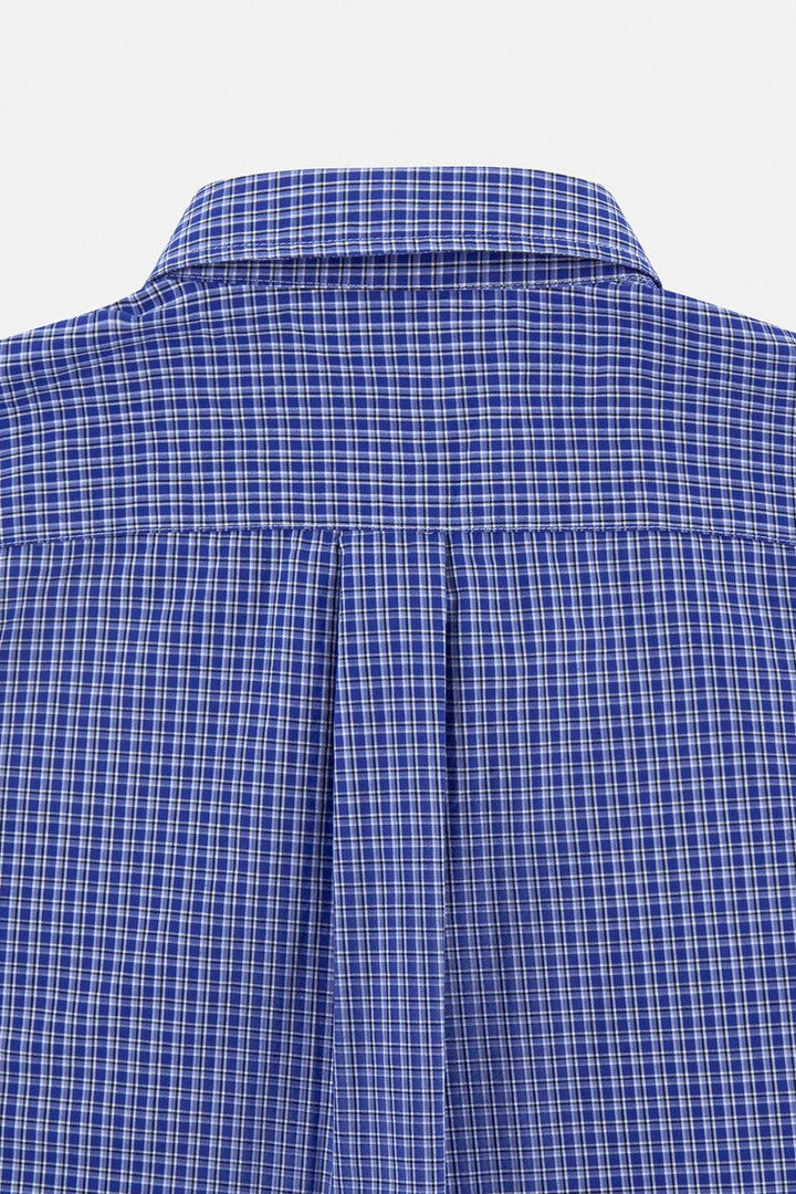 Washed Blue Check Shirt