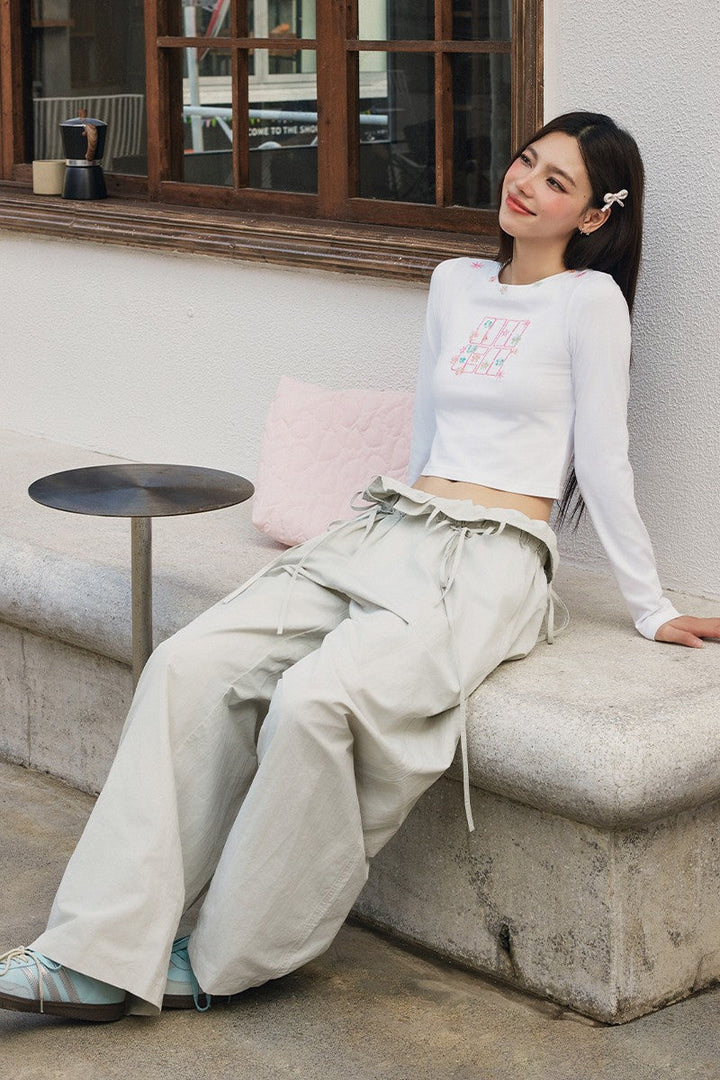 Floral Stamp Slim Fit Tee
