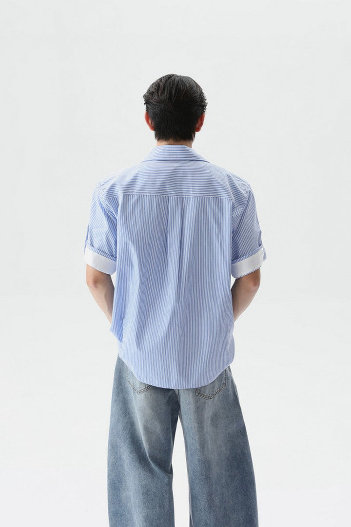 Washed Cotton Striped Shirt
