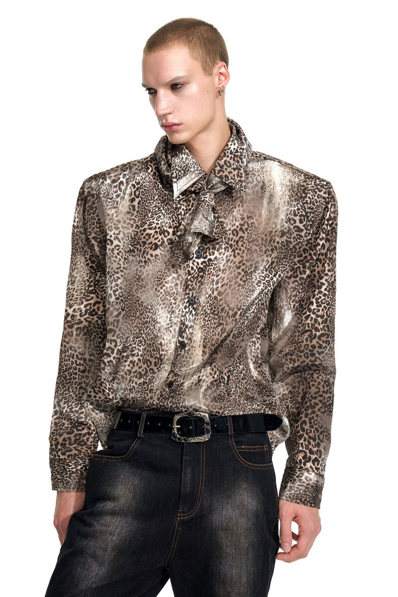 Leopard Print Padded Shirt