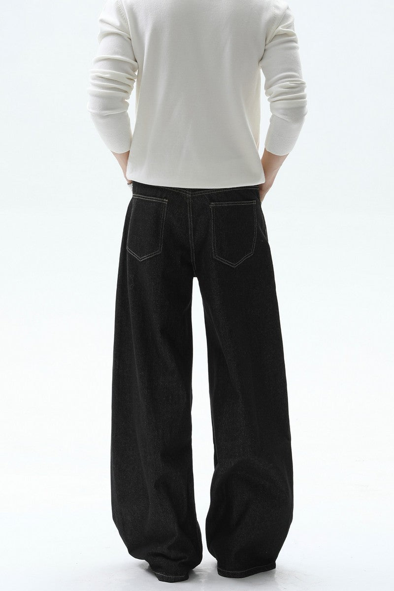 Vintage Button Fly Washed Jeans