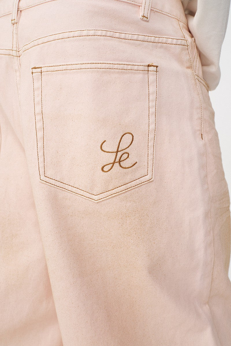 Baggy Pink Washed Jeans