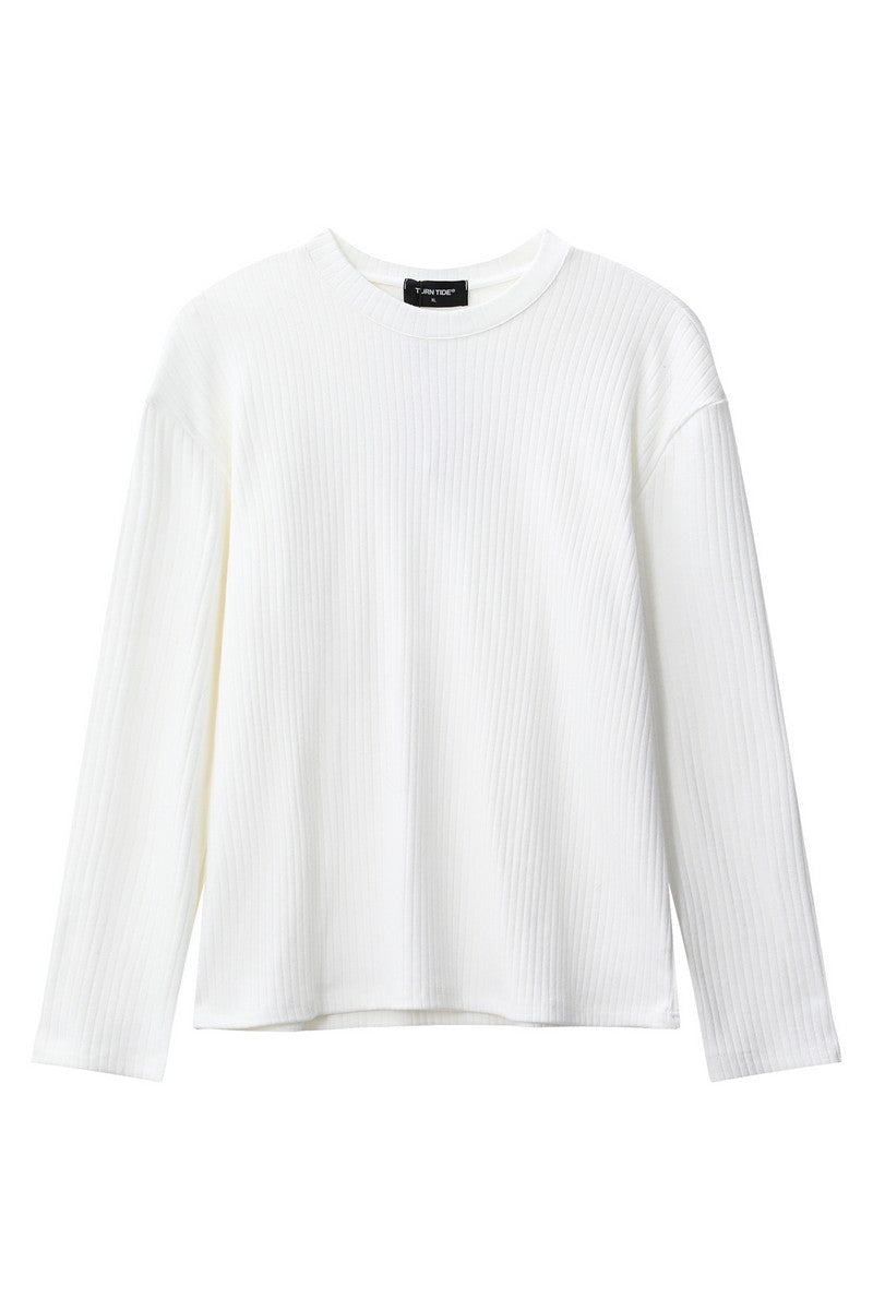 Textured Knit Long Sleeve Tee