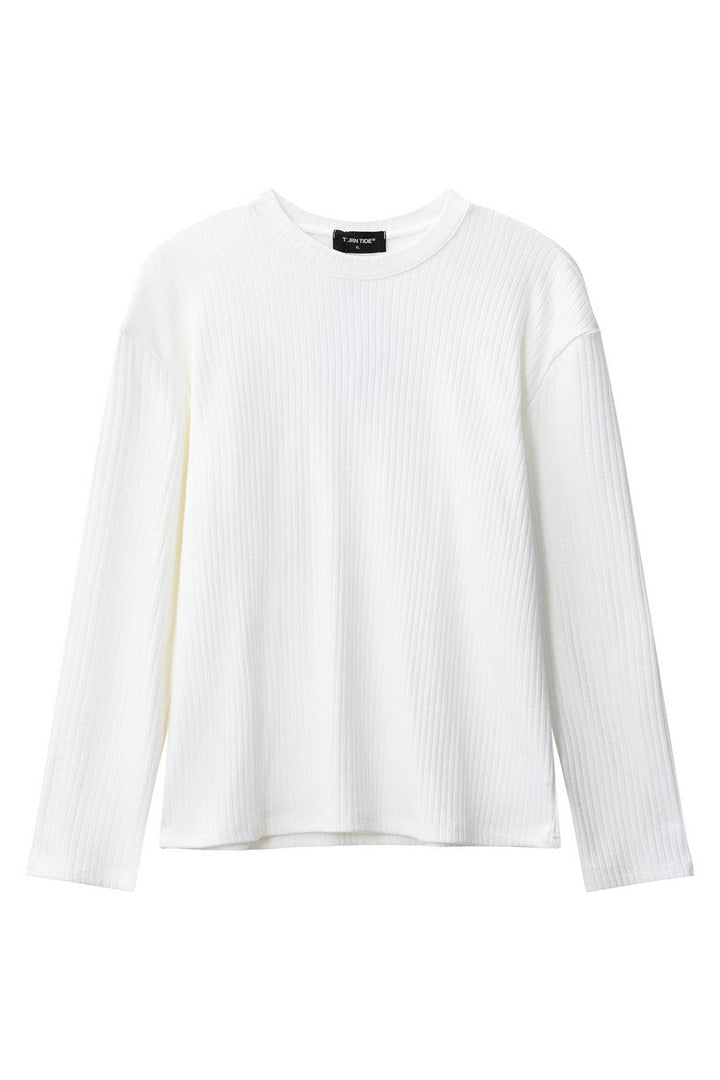 Textured Knit Long Sleeve Tee