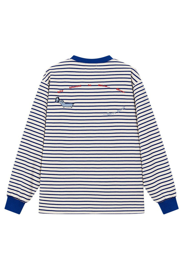 Nautical Stripe Embroidered Tee