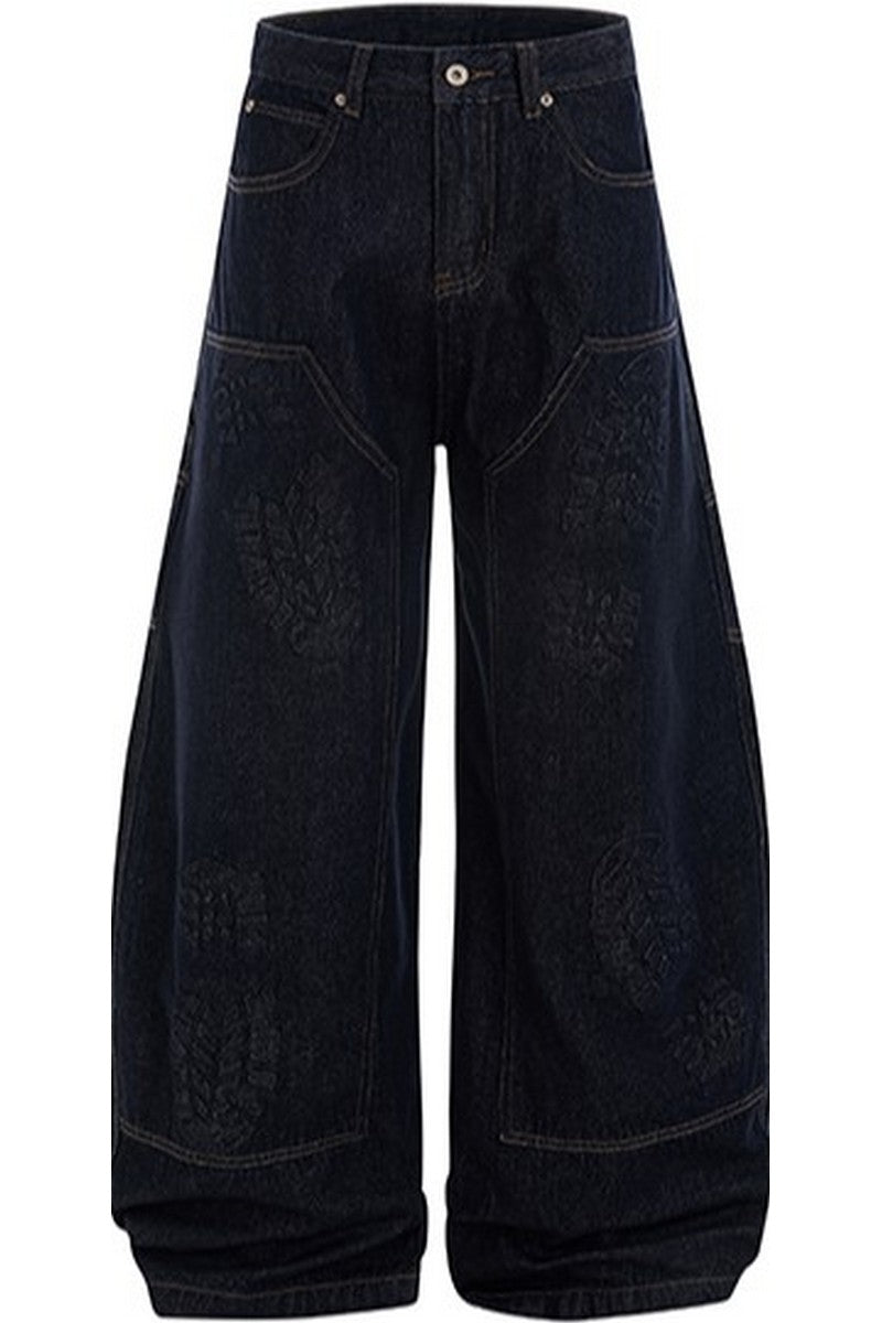 Flared Raw Denim Carpenter Jeans