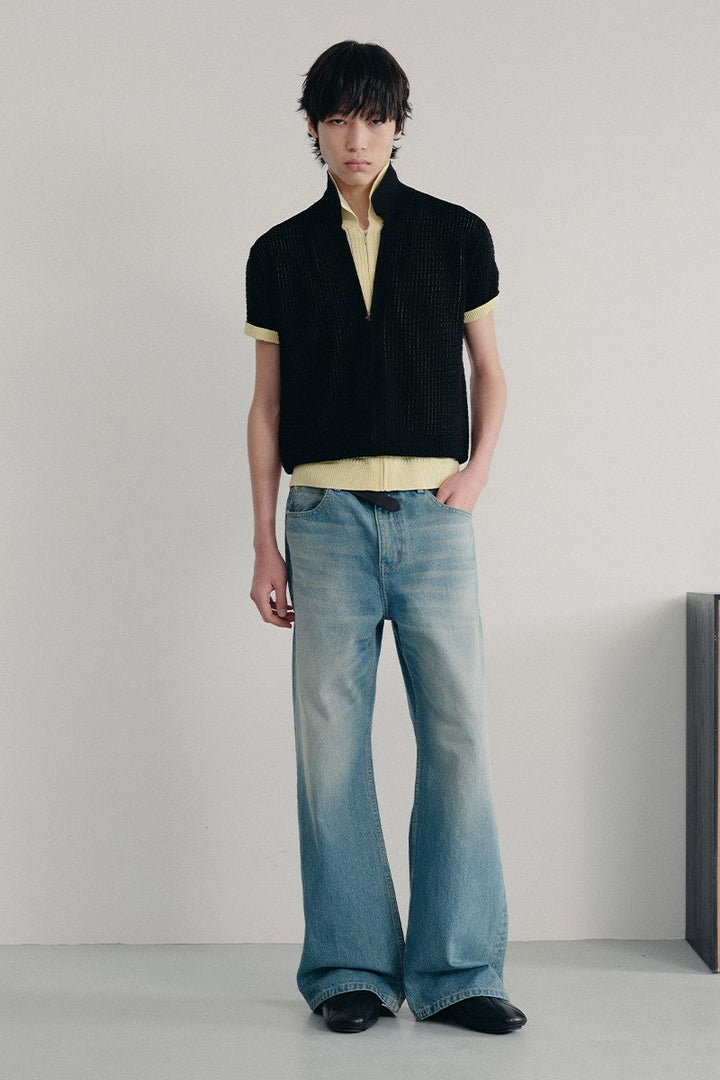 Vintage Washed Straight Jeans