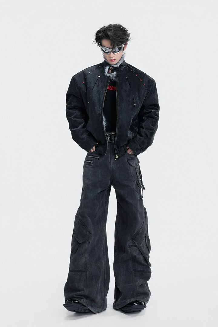 Reversible Fur Heavy Puffer Jacket