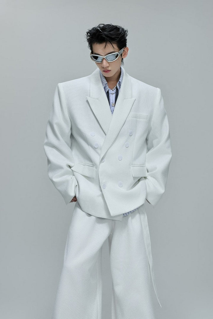Waffle Textured Pearl Blazer