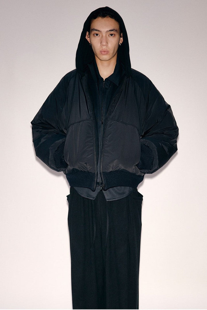 Oversized Reversible Nylon Bomber