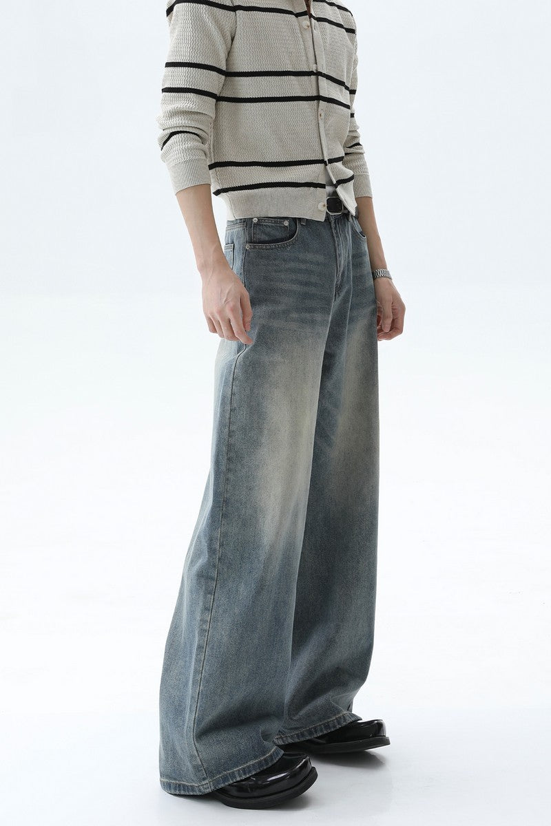 Washed Straight Leg Jeans