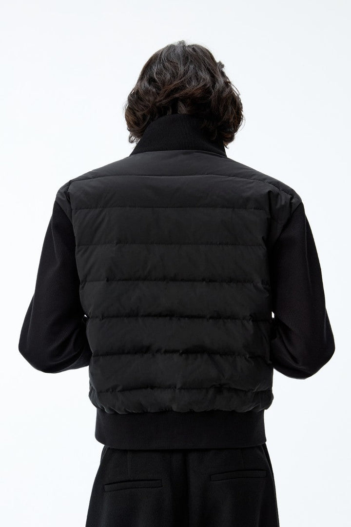 Lightweight Ribbed Collar Puffer