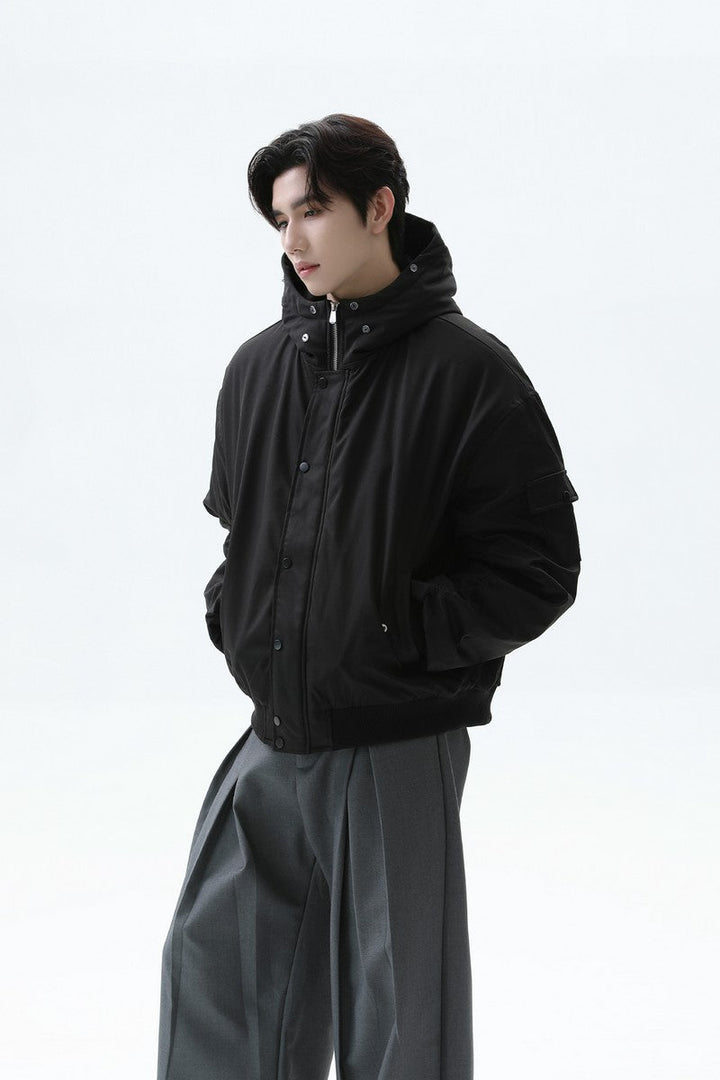 Fur Hooded Short Parka Jacket