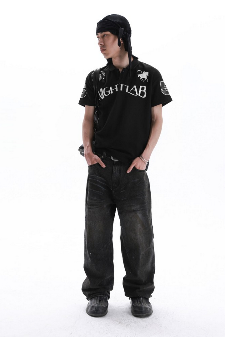 Studded Skull Polo Shirt