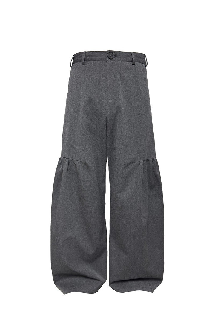 Wool Blend Pleated Trousers