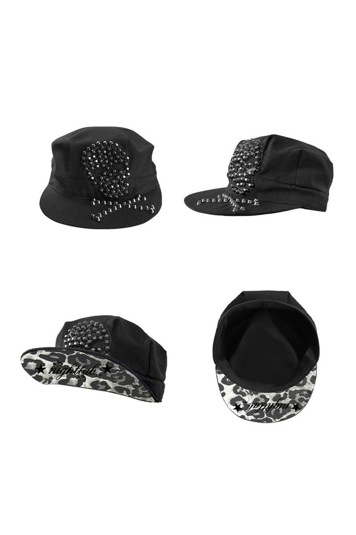 Leopard Canvas Skull Cap