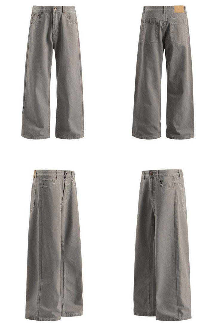 Washed Blue Flared Pants