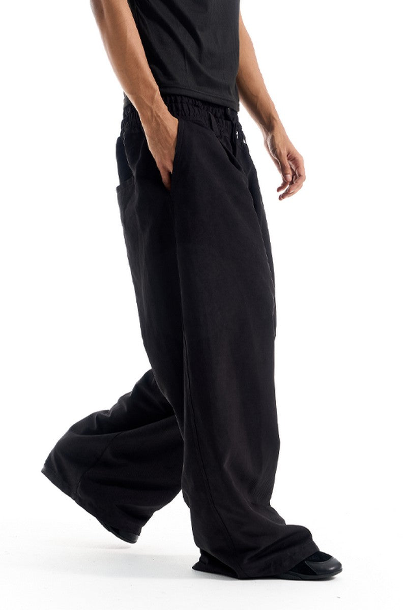 Pleated Double Waist Wide Pants