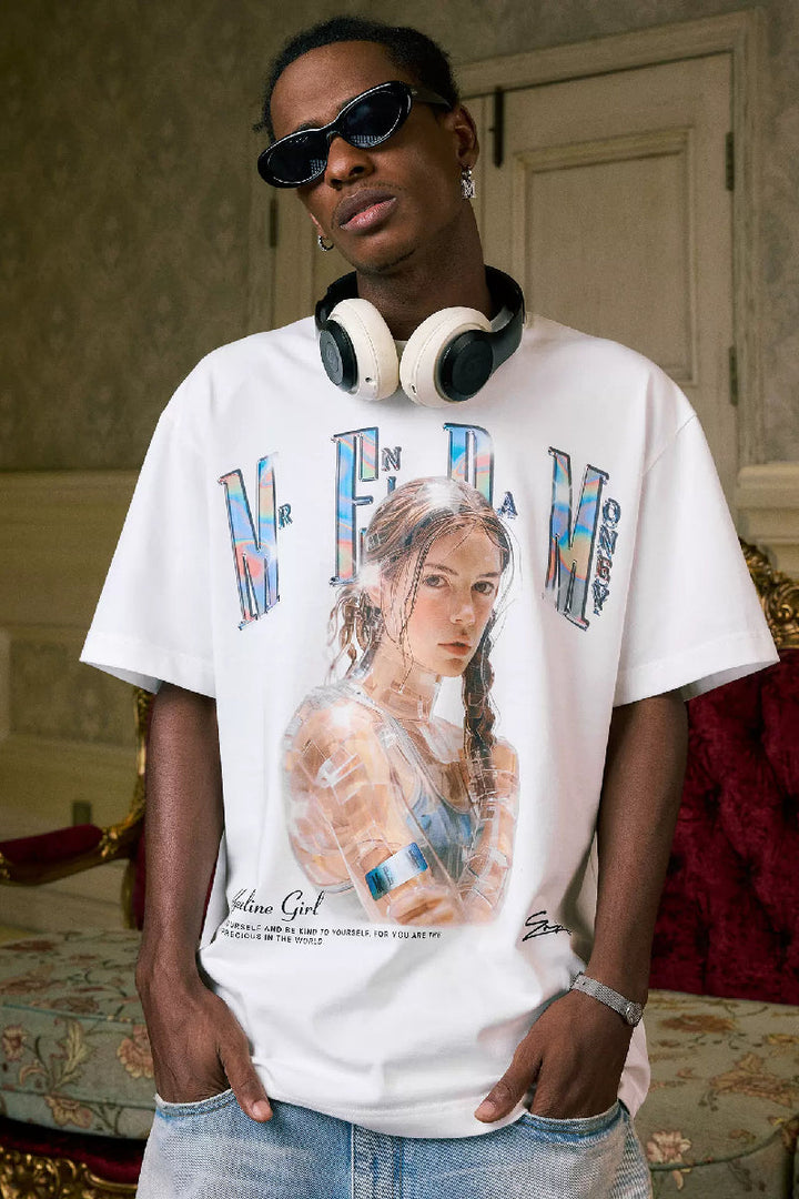 Transparent Portrait Print Tee