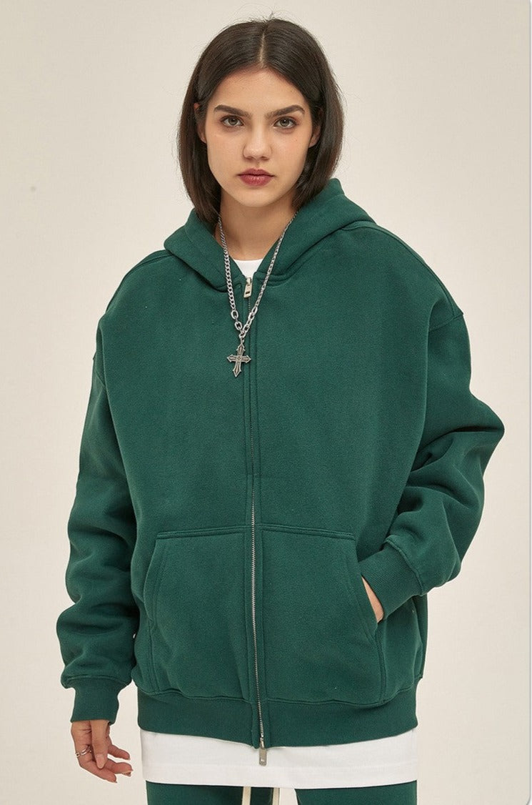 Fleece Zip Up Hoodie