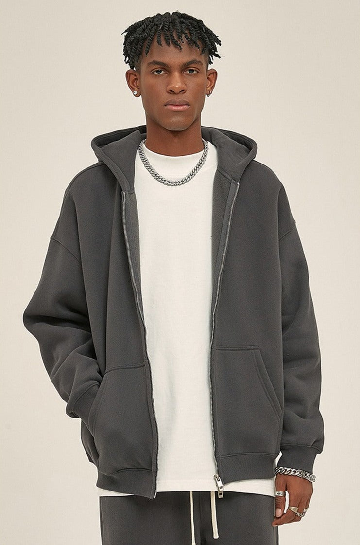 Fleece Zip Up Hoodie