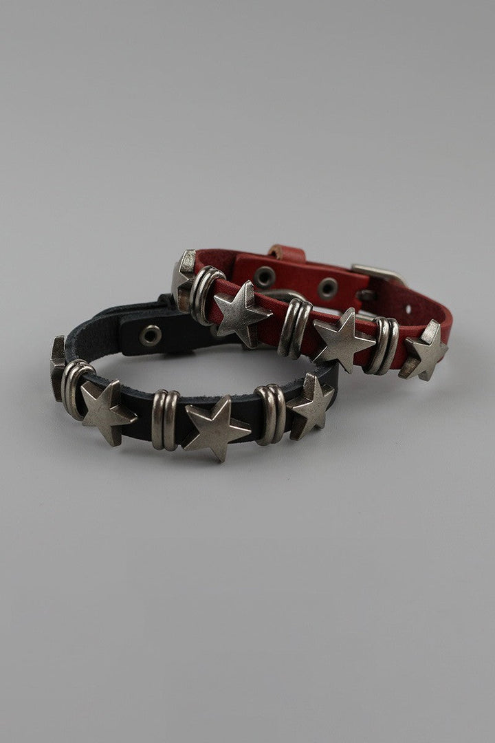 Y2K Chrome Stars Bracelet