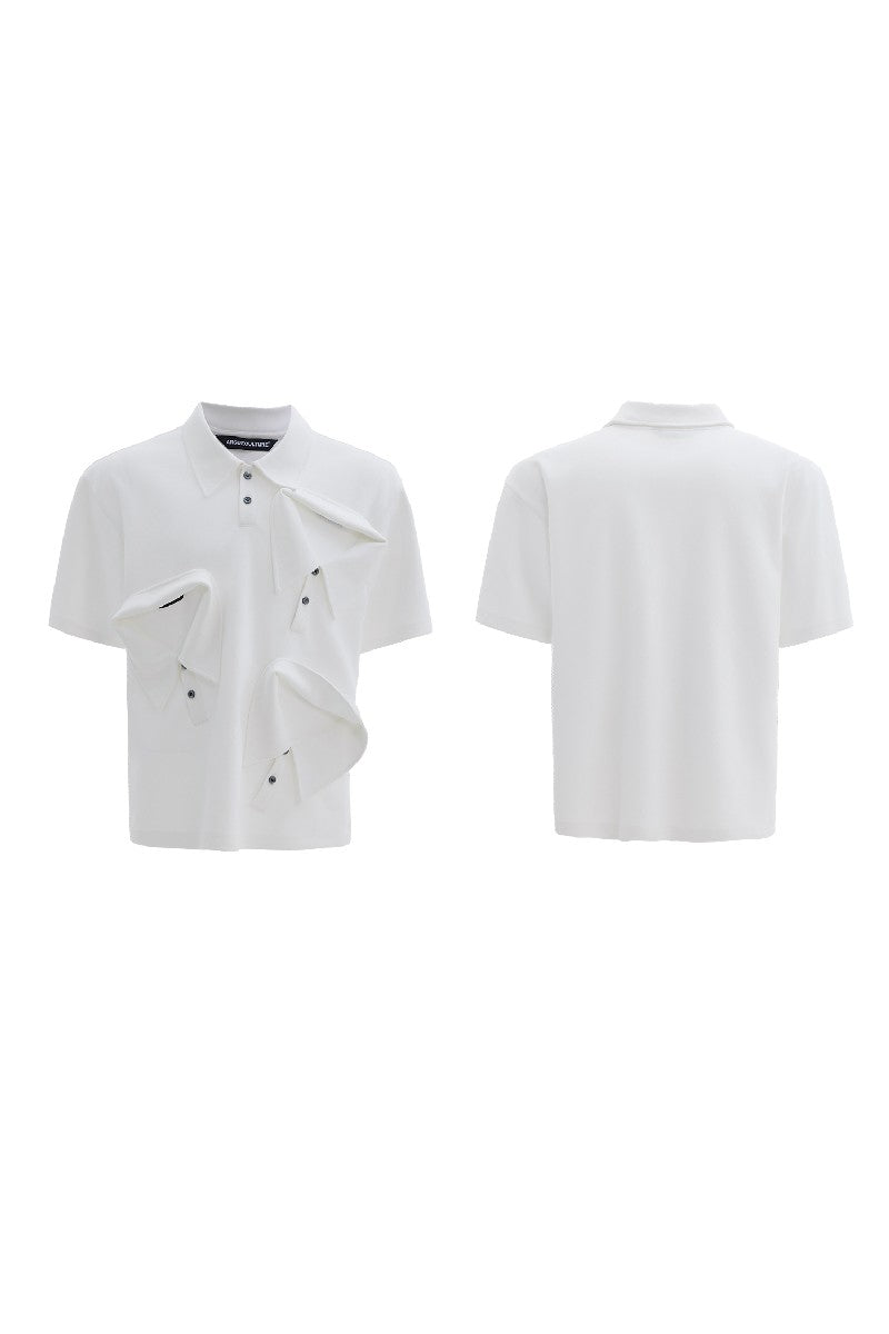 Deconstructed Multi Collar Polo