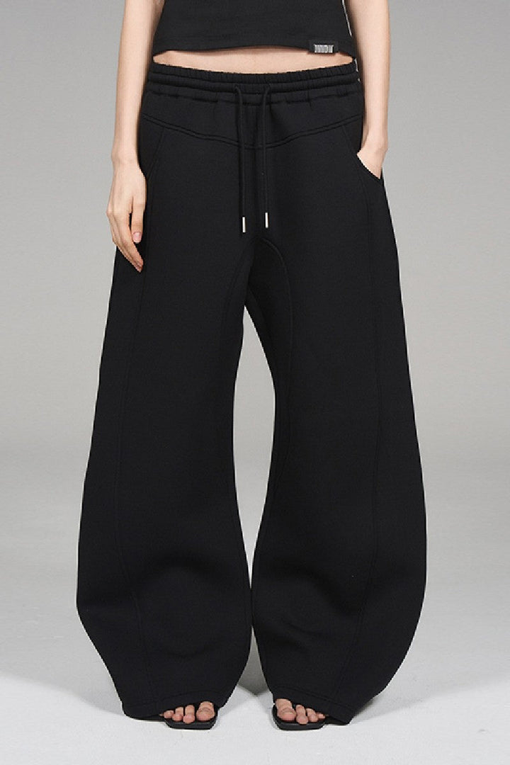 Dual Tone Curved Sweatpants