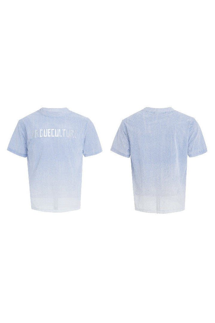 Ombre Denim Look Boxy Tee