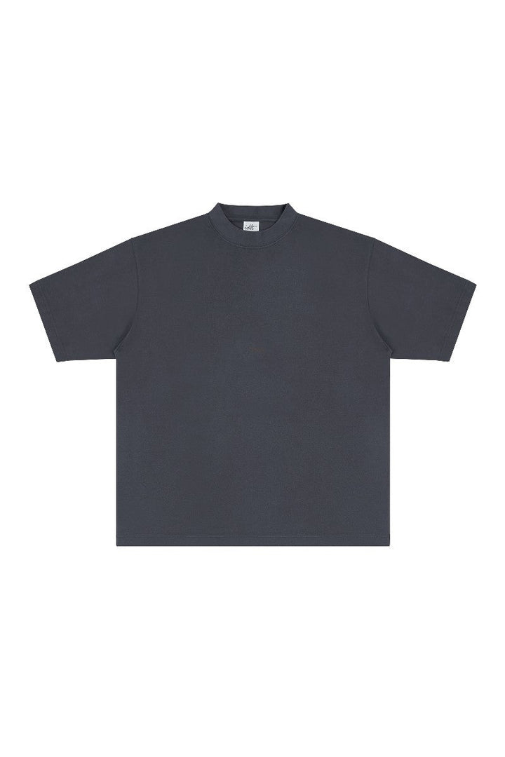 Heavyweight Cotton Mock Neck Tee