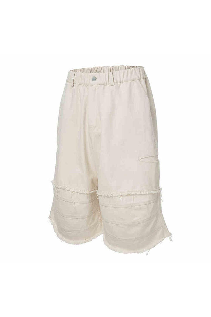 Patchwork Knee-Length Shorts