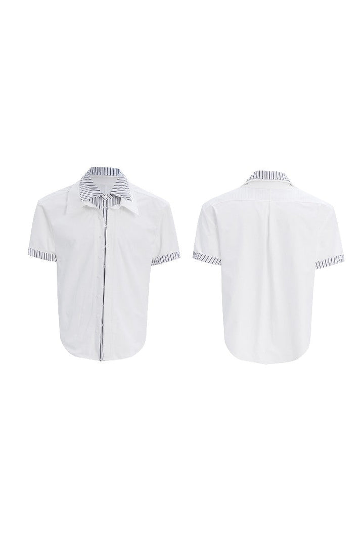 Layered Stripe Colorblock Shirt