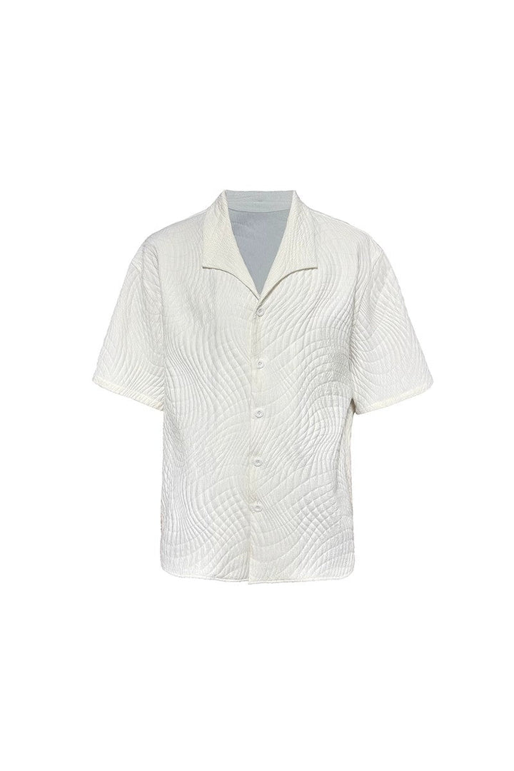 Seagull Collar Crinkle Shirt