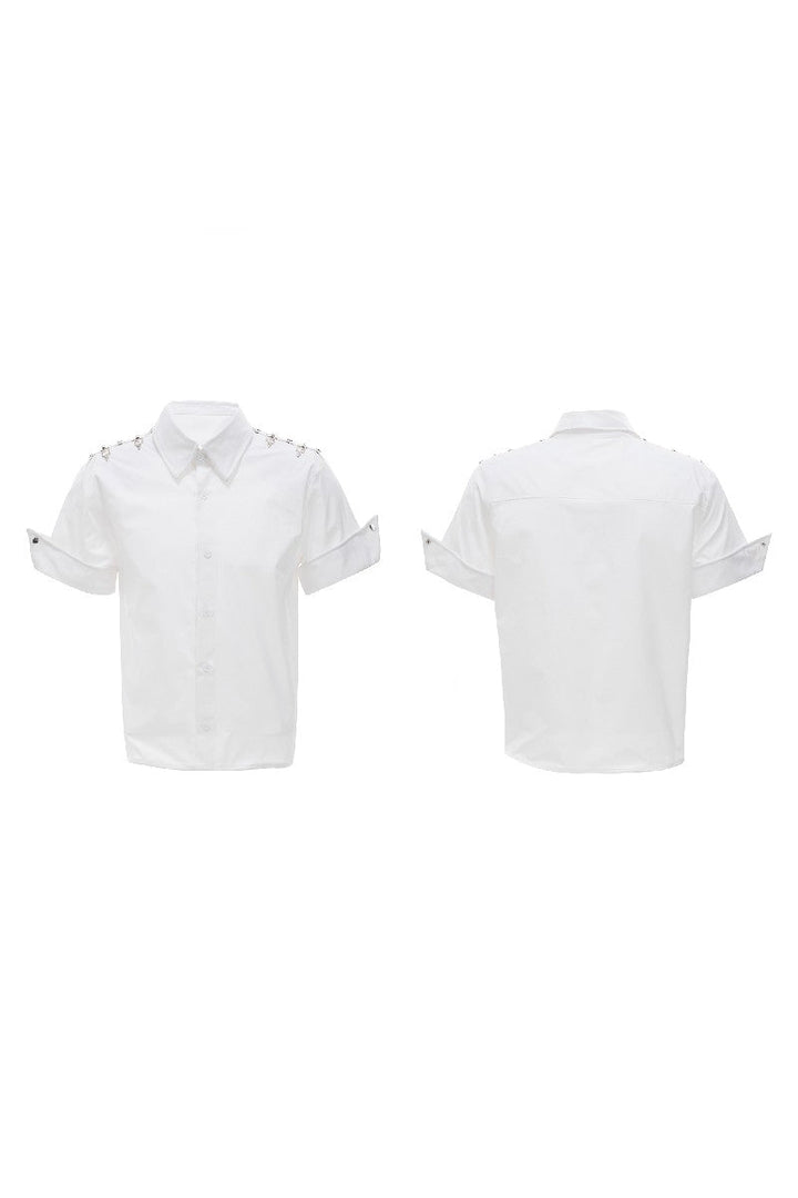 Metal Buckle Deconstructed Shirt
