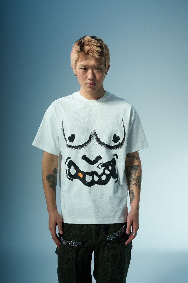 Graffiti Print Crewneck Tee