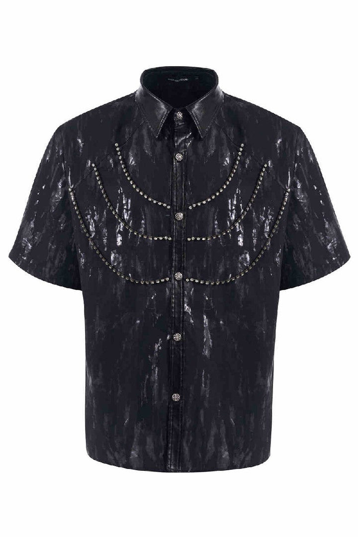 Metallic Padded Shoulder Shirt