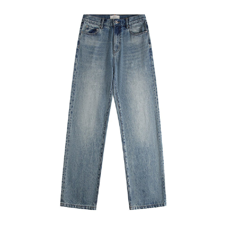 Classic Washed Blue Straight Jeans