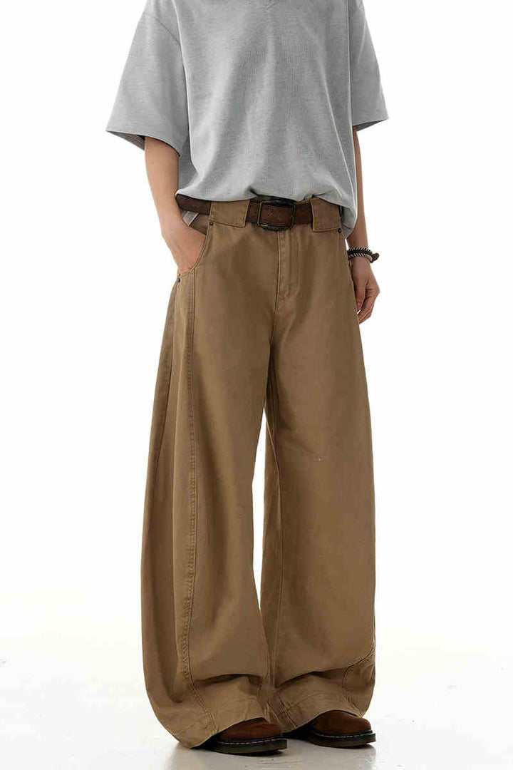 Khaki Blade Deconstructed Jeans