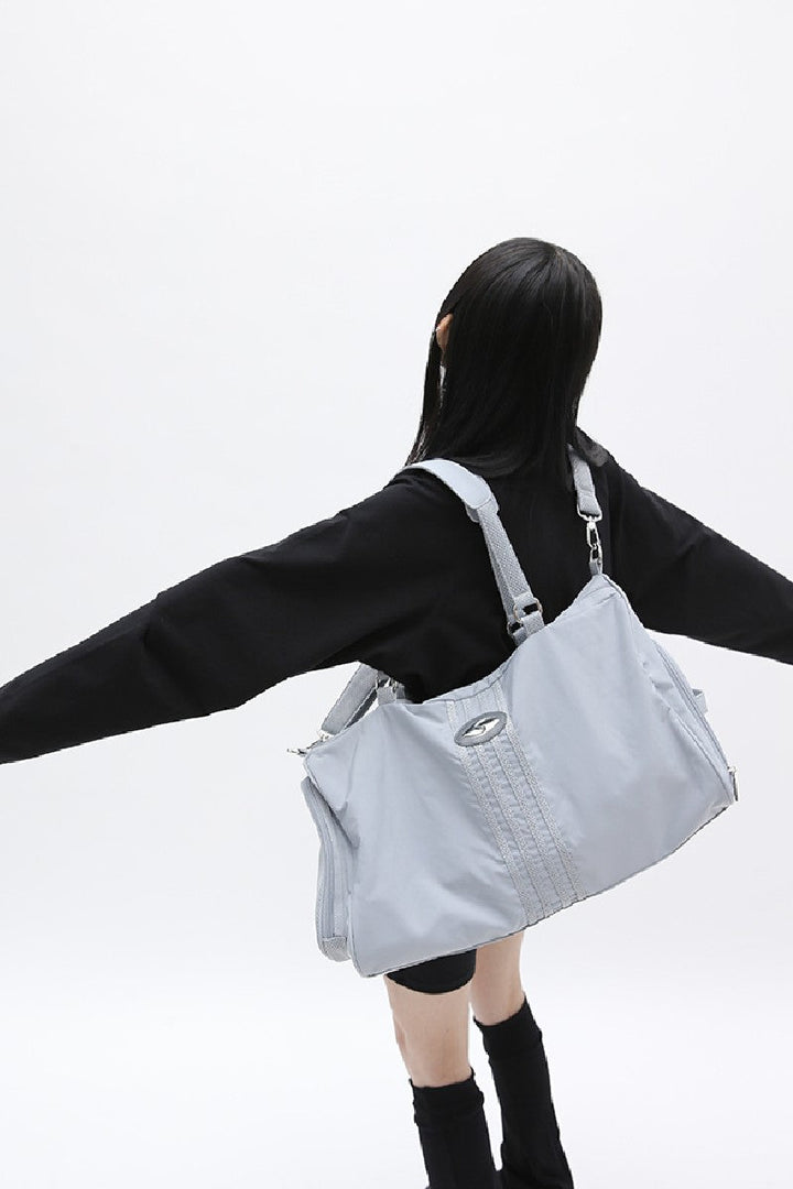 Grey Nylon Sports Bag