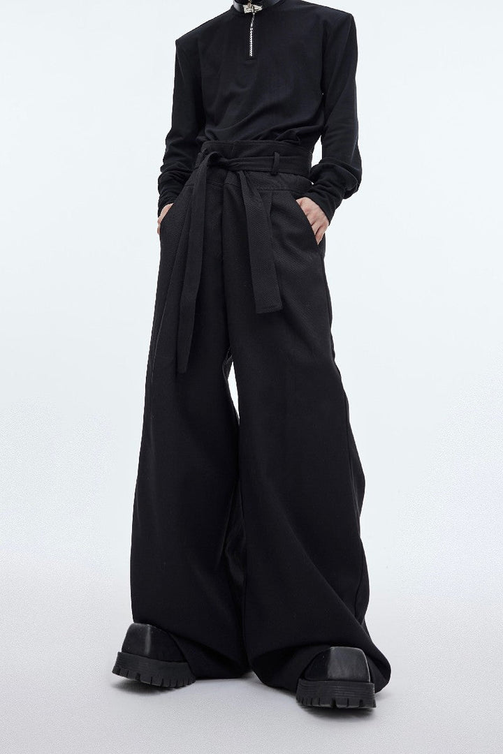 Drape High Waist Trousers