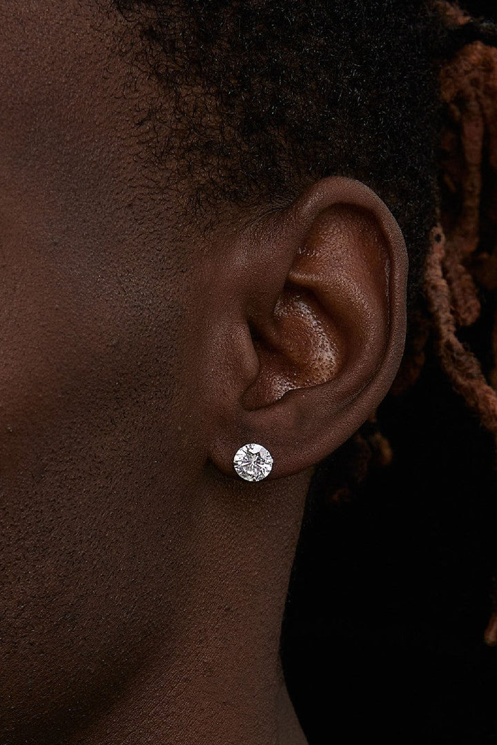 Four Claw Diamond Earrings