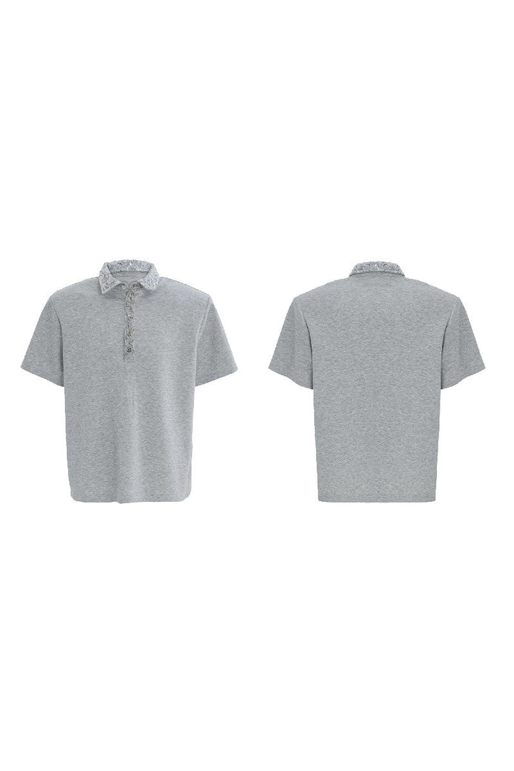 Sequin Safety Pin Polo Tee