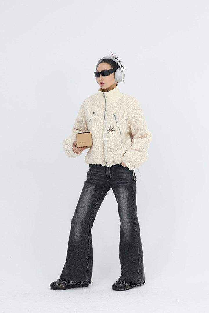 Luxe Embroidered Sherpa Jacket