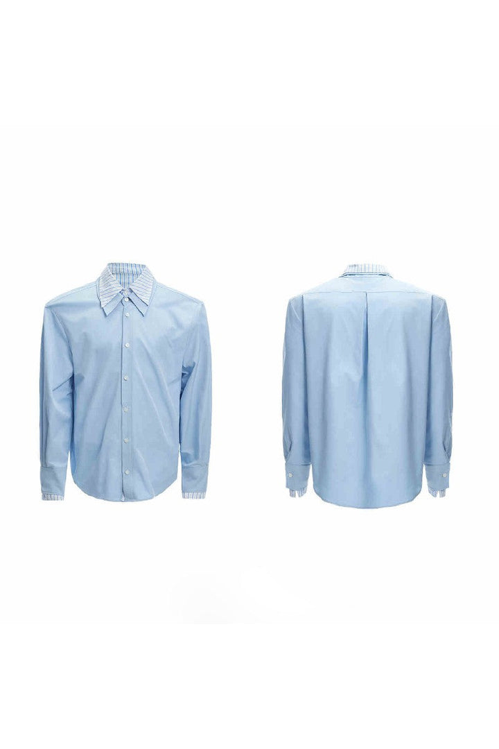 Striped Colorblock Layered Shirt
