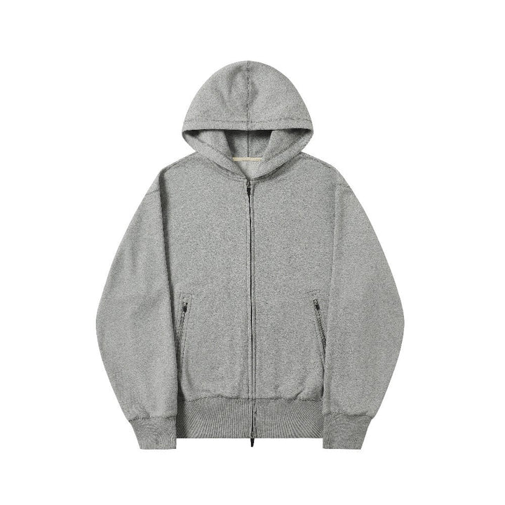 Basic Boxy Zip-Up Hoodie