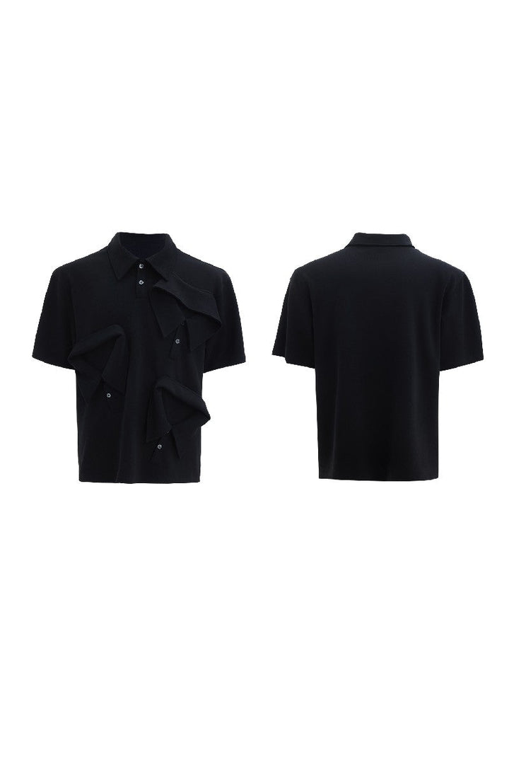 Deconstructed Multi Collar Polo