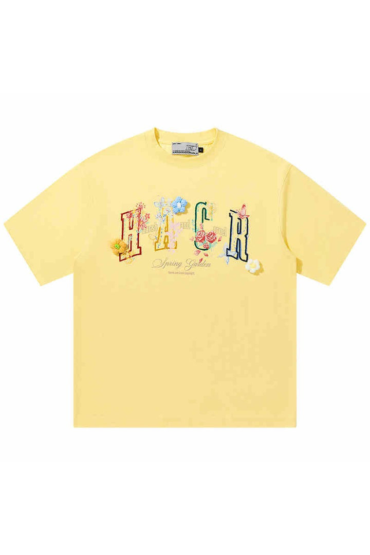 3D Yarn Flower Loose Tee