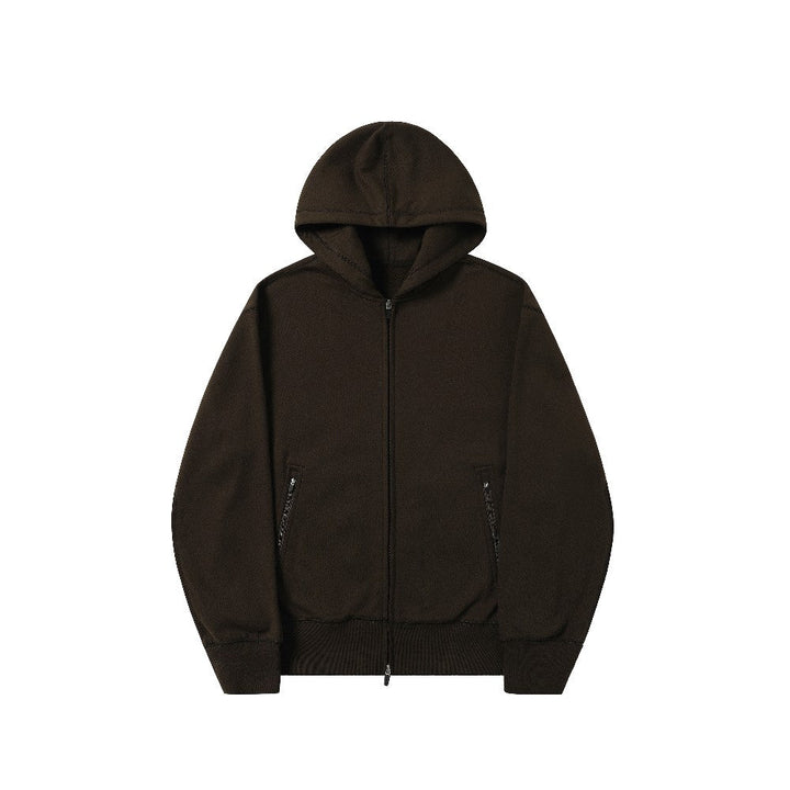 Basic Boxy Zip-Up Hoodie